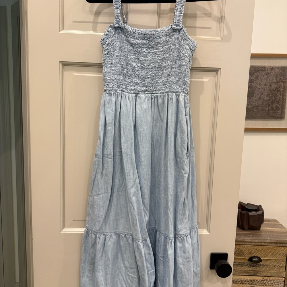 GAP Light Blue smocked Dress